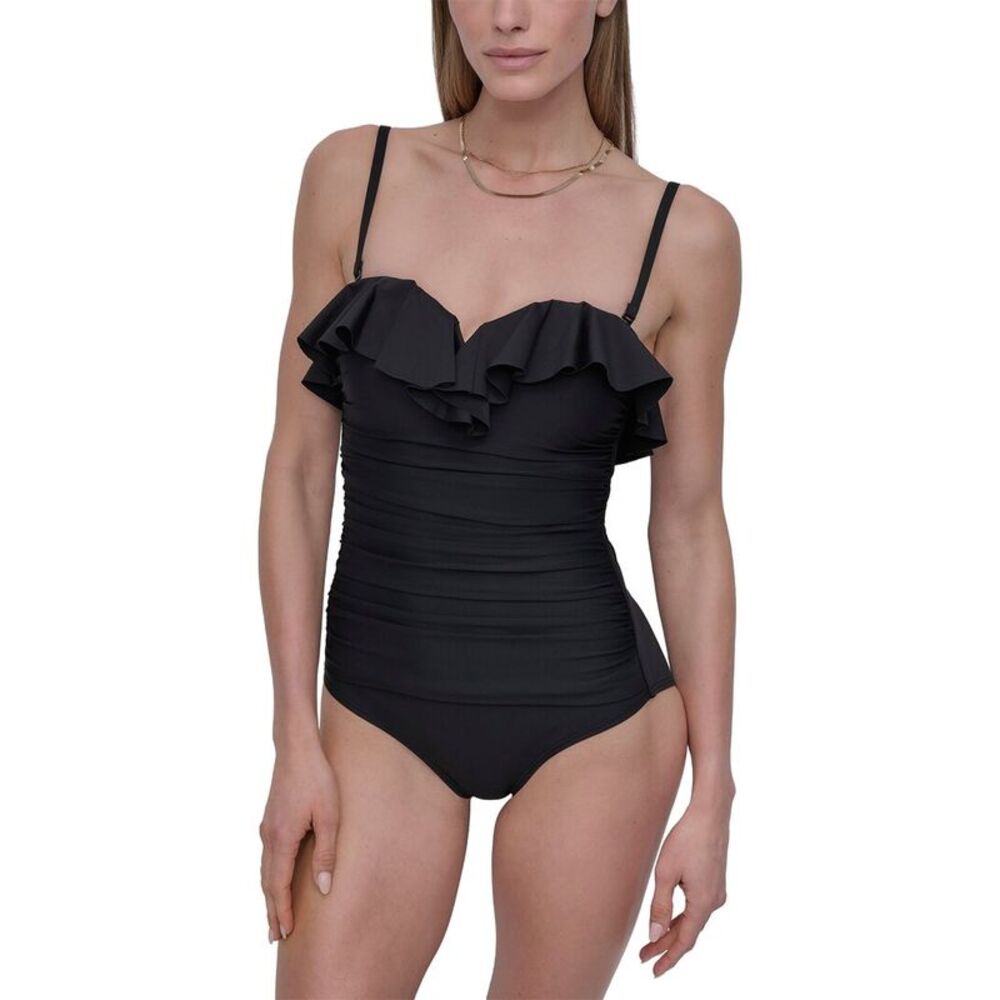 Dkny Womens Swimsuit, Black - Picture 3 of 4